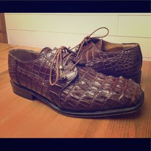 Genuine Hornback Alligator Oxford Dress Shoes